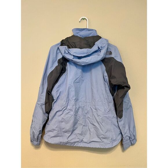 The North Face Light Blue Dark Gray Color Block Waterproof Hyvent Jacket M - Picture 2 of 12